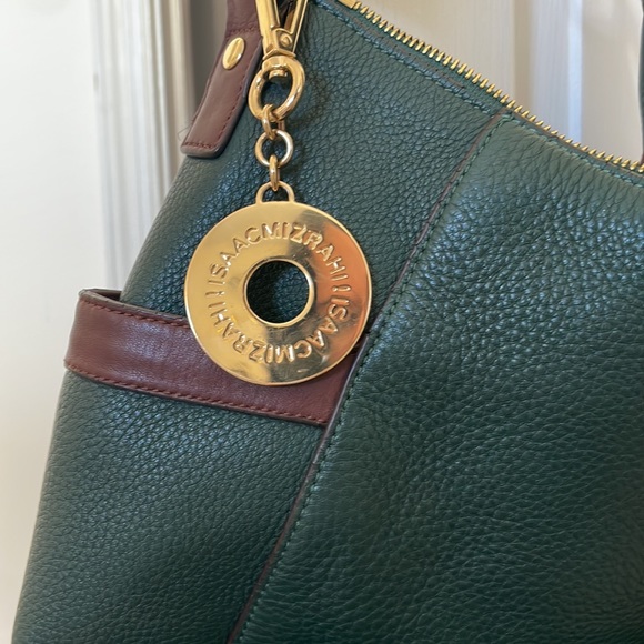 Isaac Mizrahi dark green leather purse 👜 - Picture 2 of 6